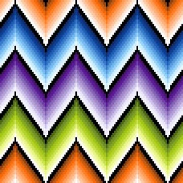 Seamless pattern with several colors zigzag elements Stock Illustration