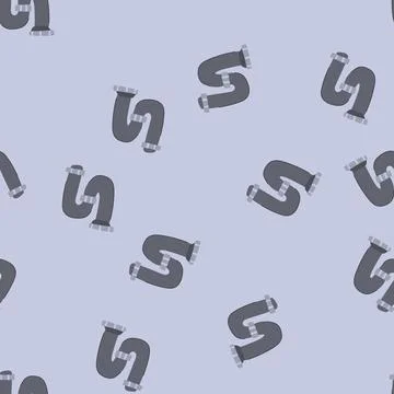 Seamless pattern sewer waste drain trap cartoon vector Stock Illustration