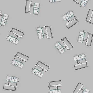 Seamless pattern sewing overlock cartoon vector Stockillustratie