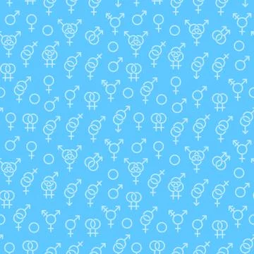 Seamless pattern with sexuality symbols Stock Illustration
