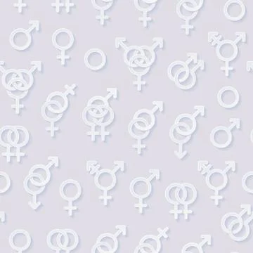 Seamless pattern with sexuality symbols Stock Illustration