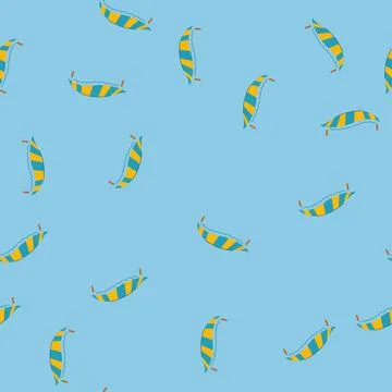 Seamless pattern shade canopy awning cartoon vector Stock Illustration