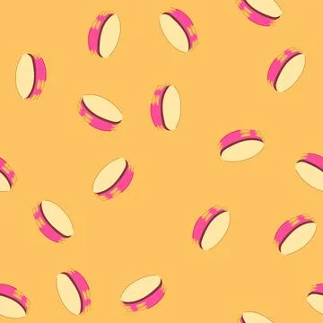 Seamless pattern shake tambourine cartoon vector Stock Illustration