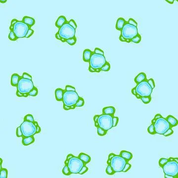 Seamless pattern shallow puddle cartoon vector Stock Illustration