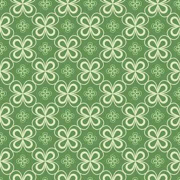 Seamless pattern. Shamrock wallpaper. St. Patrick s Day background. Illustrazione stock