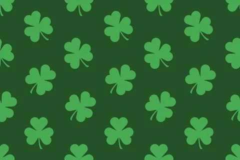 Seamless pattern with Shamrocks Stock Illustration