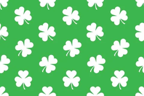 Seamless pattern with Shamrocks Stock Illustration