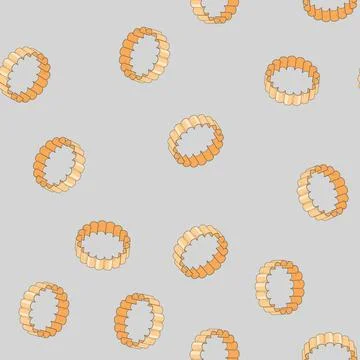 Seamless pattern shapes cookie cutter cartoon vector イラスト素材