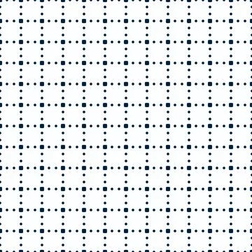 Seamless pattern of shapes of different sizes forming a dotted grid. Stock Illustration