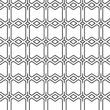 Seamless pattern with shapes of lines Stock Illustration