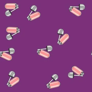 Seamless pattern sheer lip gloss cartoon vector 스톡 일러스트