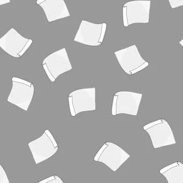 Seamless pattern sheet paper curl cartoon vector Stock Illustration