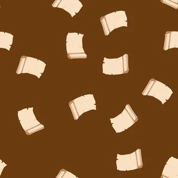 Seamless pattern sheet papyrus parchment cartoon vector Stock Illustration