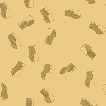 Seamless pattern sheet torn cardboard cartoon vector Stock Illustration