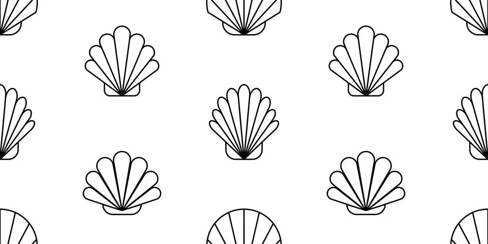 Seamless pattern with Shell イラスト素材