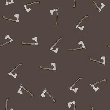 Seamless pattern shield viking axe cartoon vector Illustration