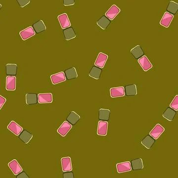 Seamless pattern shimmer blush compact cartoon vector Stock Illustration