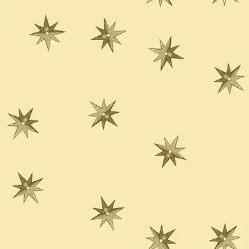 Seamless pattern shine christmas star cartoon vector Stock Illustration