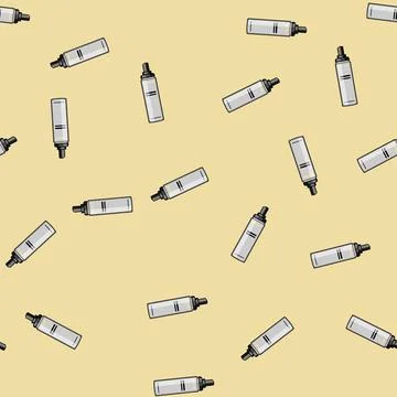 Seamless pattern shine setting spray cartoon vector Stock Illustration