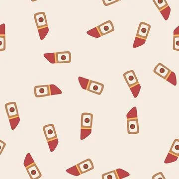 Seamless pattern shine shoe polish cream cartoon vector Stock Illustration