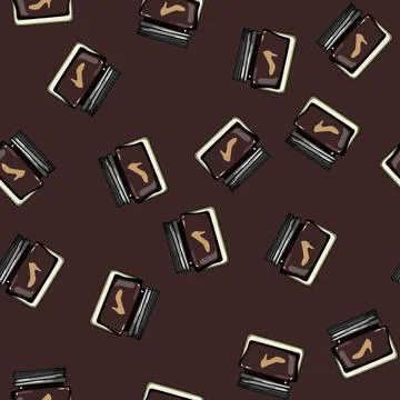 Seamless pattern shine shoe polish cream cartoon vector Stock Illustration