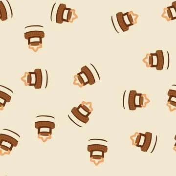 Seamless pattern shine shoe polish cream cartoon vector Stock Illustration