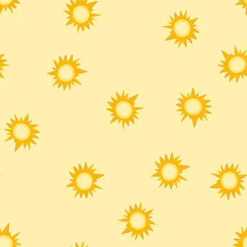 Seamless pattern shine sun cartoon vector Stockillustratie