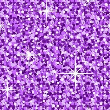 Seamless pattern shining glitter, stars, sequins. Shiny purple color backgrou Stock Illustration