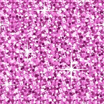 Seamless pattern shining glitter, stars, sequins. Shiny pink color background Stock Illustration