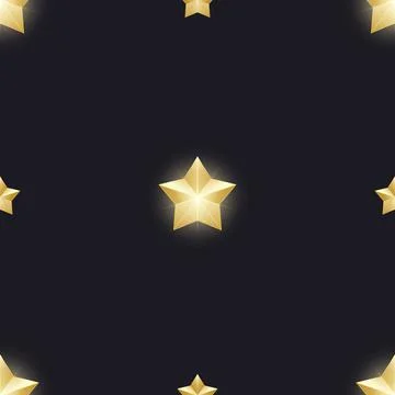 Seamless pattern of shining vector stars. Repeating gradient gold shapes back 스톡 일러스트