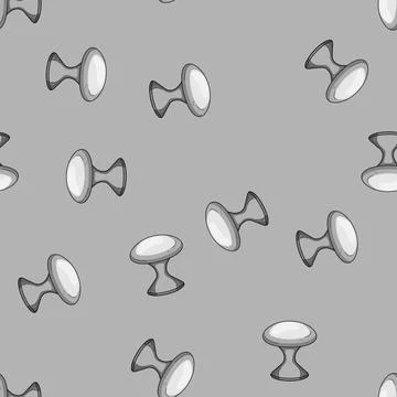 Seamless pattern Shiny grey cabinet knob design element イラスト素材