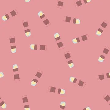 Seamless pattern shiny shoe polish cream cartoon vector Stock Illustration