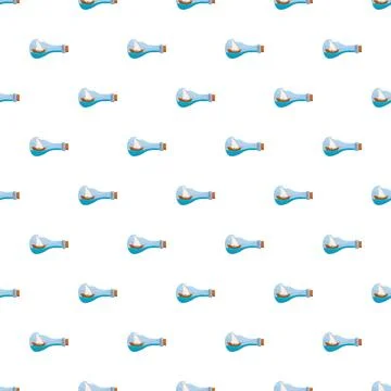 Seamless pattern with ship in a bottle illustrations イラスト素材