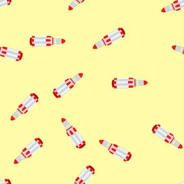 Seamless pattern ship rocket toy cartoon vector Stock Illustration
