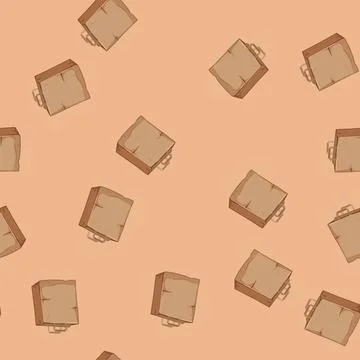 Seamless pattern shop paper bag cartoon vector Illustration