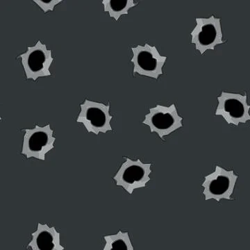 Seamless pattern shot bullet hole cartoon vector 스톡 일러스트