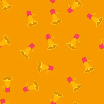 Seamless pattern shout megaphone cartoon vector Stock Illustration