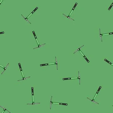 Seamless pattern shovel pickaxe cartoon vector Illustrazione stock
