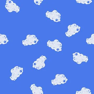 Seamless pattern shower bath soap foam cartoon vector イラスト素材