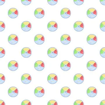 Seamless pattern showing dashboard speed gauge indicators with percentage Stock Illustration