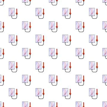Seamless pattern showing device repair and maintenance service concept イラスト素材
