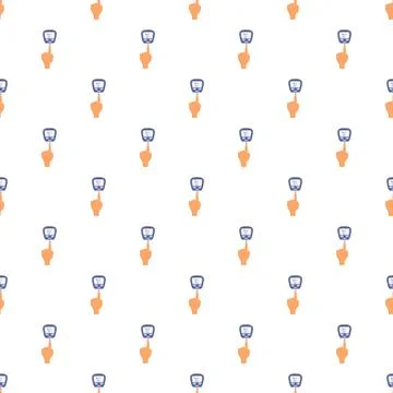 Seamless pattern showing fingers testing blood glucose Stockillustratie