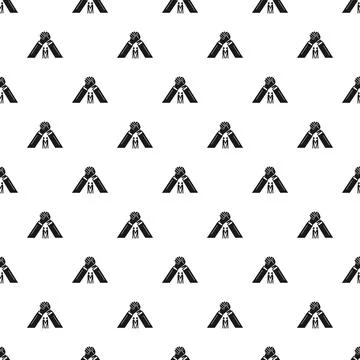 Seamless pattern showing hands shaking agreement and partnership Stockillustratie