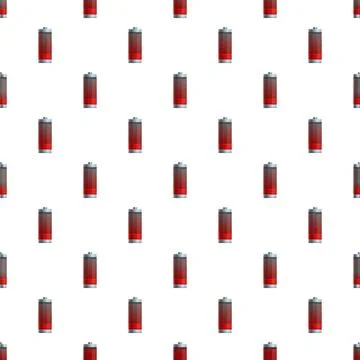 Seamless pattern showing low battery energy level 스톡 일러스트