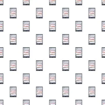 Seamless pattern showing smartphones with stacks of ebooks 스톡 일러스트