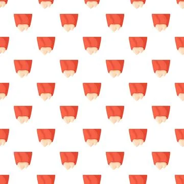 Seamless pattern showing teeth in red gums Stock Illustration