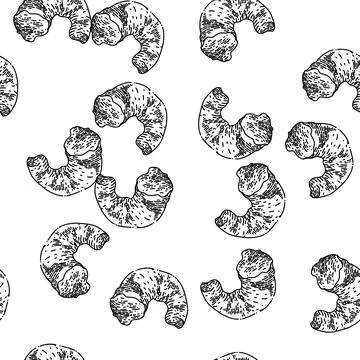 Seamless pattern shrimp peeled sketch hand drawn Stock Illustration