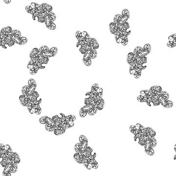 Seamless pattern shrimp peeled sketch hand drawn Illustrazione stock