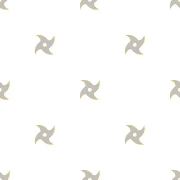 Seamless pattern with shurikens. Ninja weapon. Samurai equipment. Vector. Illustrazione stock