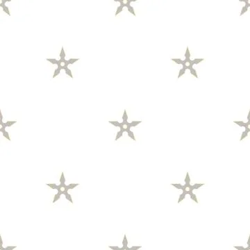 Seamless pattern with shurikens. Ninja weapon. Samurai equipment. Vector. Illustrazione stock